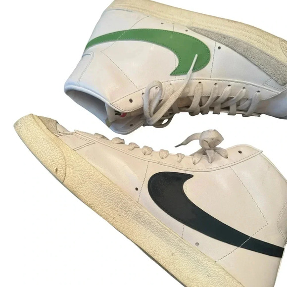 Nike Blazer Mid 77 Vintage White Chlorophyll Black - Picture 8 of 11